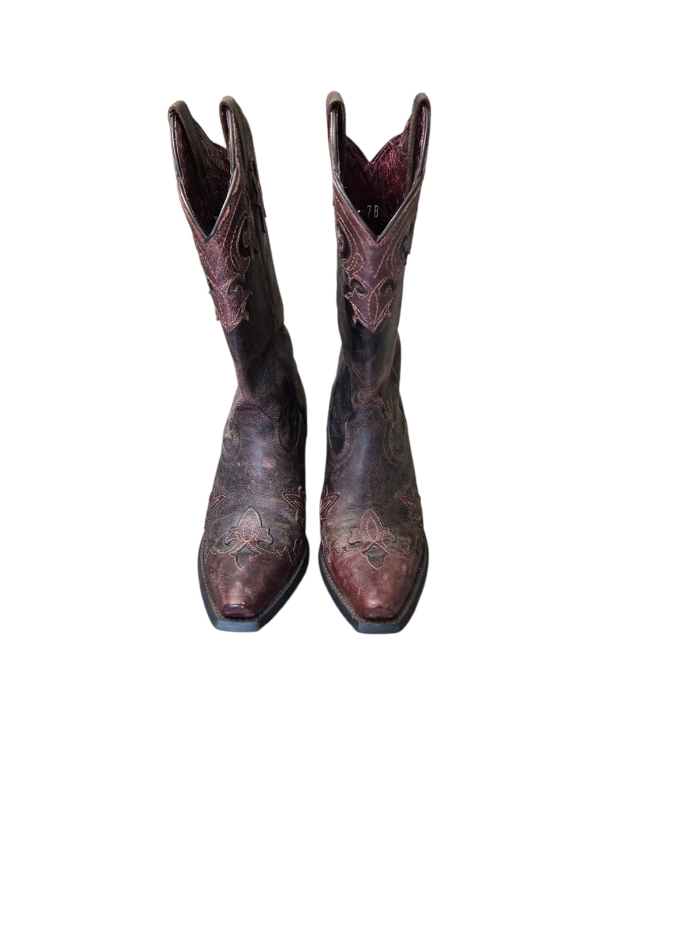 Ariat Red Leather Boot Interior Size 7  Brown Womans Cowboy Boot